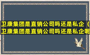 卫康集团是直销公司吗还是私企（卫康集团是直销公司吗还是私企呢）